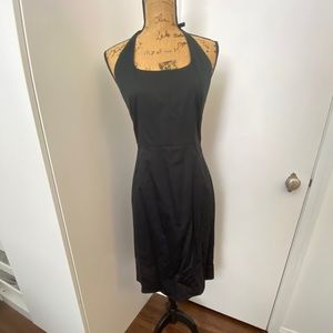 Black Poplin halter dress